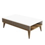 Hanah Home Mesa de Centro Milan Nogal y Blanco